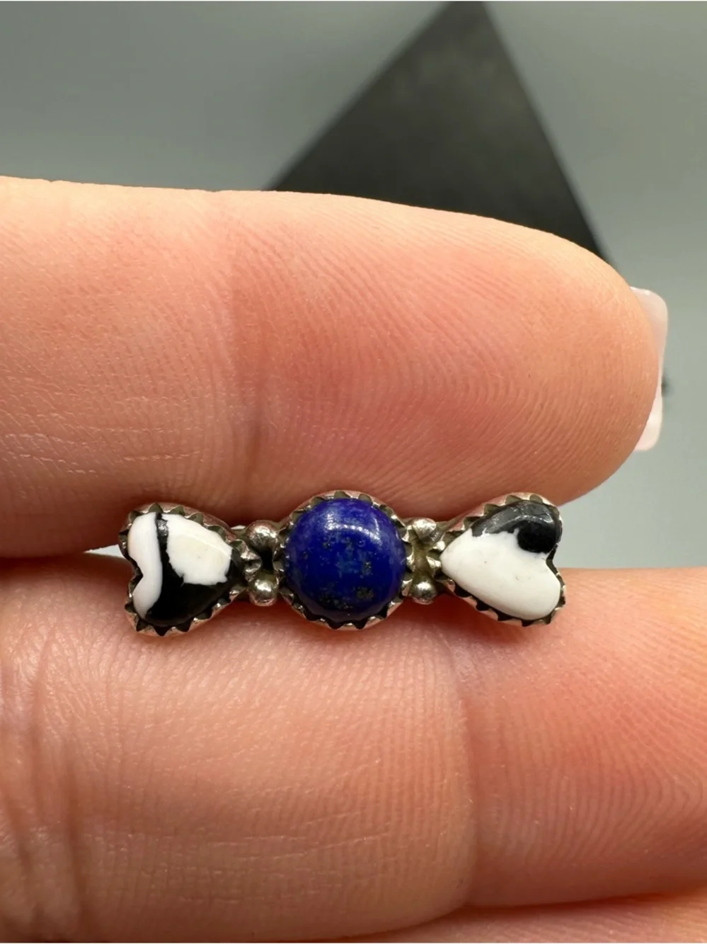 ⌚White Buffalo Lapis Lazuli Sterling Silver 925 Watch Band Charm Handmade Heart